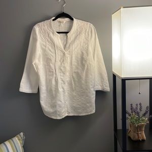 White cotton lace shirt